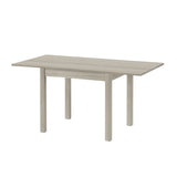 Tavolo allungabile 90x90 cm in legno quercia bianca con apertura a libro