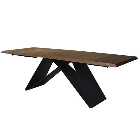 Tavolo Iago allungabile 160/240 in legno massello e struttura in metallo nera.