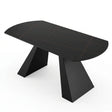 Tavolo Space allungabile con apertura rotante, piano in ceramica e due allunghe integrate, da 150 × 90 cm a rotondo Ø 150 cm